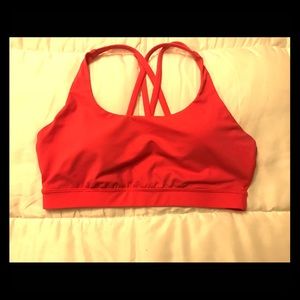 Lululemon Sports Bra, Size 10, Coral